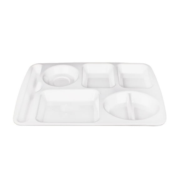 Heat - Resistant Imitation Porcelain Compartment Fast Food Trays - Commercial Grade, for School and Unit Canteens