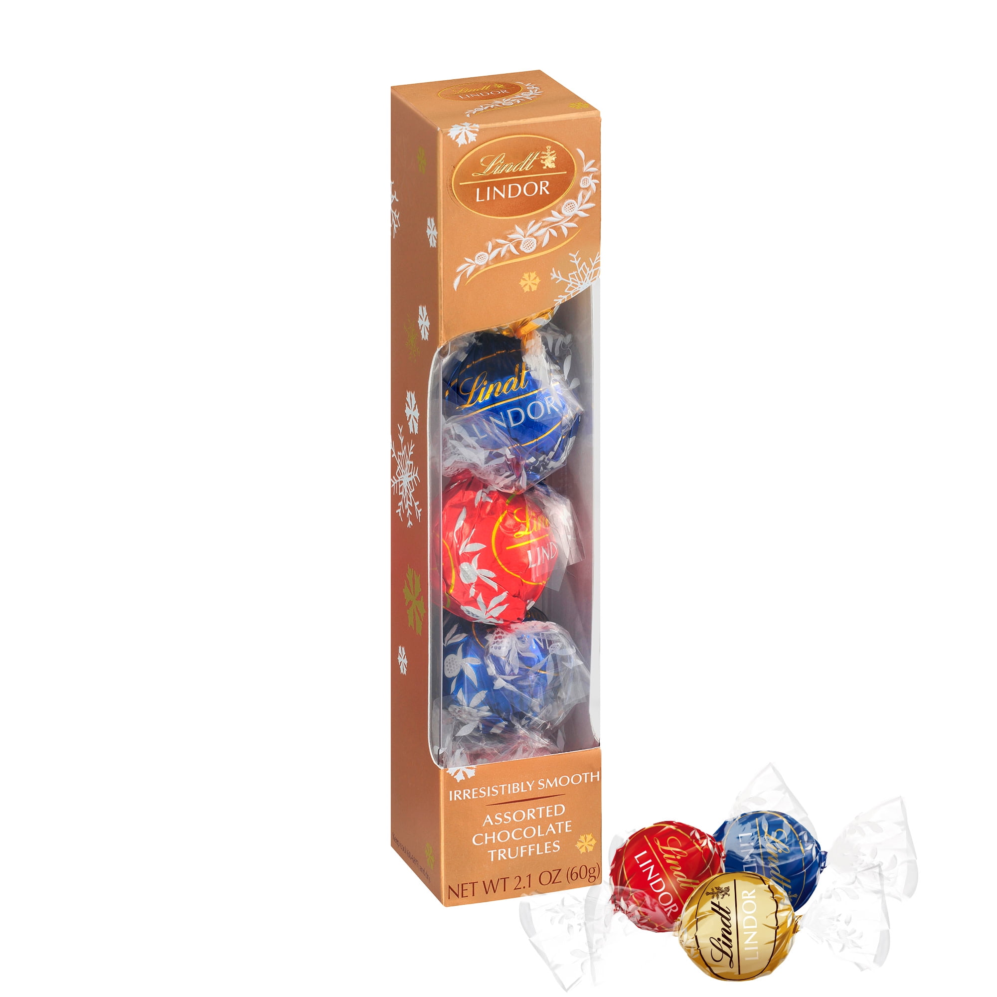 (2 pack) Lindt LINDOR Assorted Chocolate Christmas Candy Truffles Favor Gift, 2.1 oz.