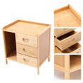 thumbnail image 3 of Weiweiguan 1Pc Bedroom Bedside Simple Solid Wood Cabinet Household Night Table Decor, 3 of 7