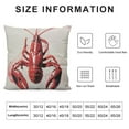 thumbnail image 6 of YANMS Lobster Pillow Home Decorative Throw Pillow Cover Case Square Cushion Cover Standard Pillow Cases for Women Mens Girls Boy Sofa Bedroom Livingroom Red White, 6 of 6