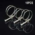 thumbnail image 2 of 10Pcs Double Wire Hose Clips Stainless Steel Pond Pipe Koi Fish Fitting Pump Hose Clamps Double Wire Throat Hoop Pipe Clamp Clip, 2 of 2