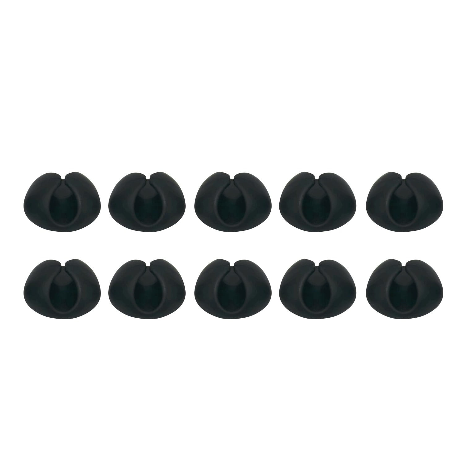 50 Pack Rok Hardware Cable Organizer Cord Management System, Multipurpose Cable Clips, Desktop Cable Organizer, Black