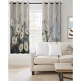 thumbnail image 2 of White Floral Blackout Curtains for Bedroom Living Room Darkening Curtains 96 Inches Long Botanical Abstract Oil Painting Plant Window Curtain 2 Panels Set Window Treatment Grommet Drapes 52"x96", 2 of 9