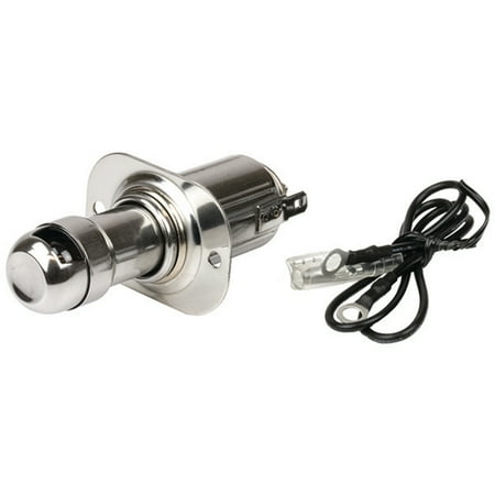 Sea Dog Chart Light and Cigarette Lighter, Socket and Lighter Complete, Chrome Steel