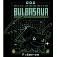 thumbnail image 2 of Boy's Pokemon Bulbasaur Retro Grid Graphic Tee Black Medium, 2 of 5
