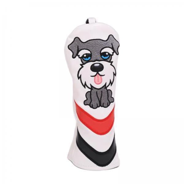 2x Cute Dog Pattern PU Leather Golf Kopfbedeckung 1, 3, 5, UT drivers ; Covers, Embroidery Club Covers, adaptaciónción a mayoría DYNWAVEMX Funda para palos de golf
