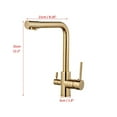 thumbnail image 6 of Gold Kitchen Faucets With Filtered Water, Deck Mounted Drinking Water Mixer Tap, Brass Gold Kitchen Faucet Filter, 6 of 7