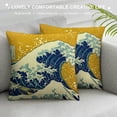 thumbnail image 3 of Shiartex  Japanese Waves Decorative Throw Pillow Cover, Japan Great Wave Sea Storm Double-Sided Pillow Case Couch Pillow Cushion Covers  Pillowcase for Men Woman White, 3 of 5