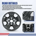 thumbnail image 3 of 4PCS/Set Hubcap 18" Alloy Wheel Skins Compatible with 2014-2018 Chevy Silverado 1500,2019 Chevy Silverado LD 1500,Snap-on Installation,Center Cap can be Reattached,Black Matte, 3 of 8