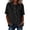 Black, variant on Women's Asymmetrical Placket Button-Down Shirt Casual Regular Fit Short Sleeve Tops Spring Summer Daily Top XL