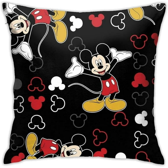 Yellow Donald Duck Pillow Covers Pillow Shams Decor Pillowcases for Bed Sofa Couch-Handsome Mickey