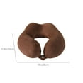 thumbnail image 3 of Taotanxi Travel & Neck Pillow, Therapeutic Memory Foam, Washable Micro-Fiber Cover, Soft and Comfortable - Head Support for Long Flights, Compact and Ergonommic Design, Attaches to Luggage - Coffee, 3 of 6