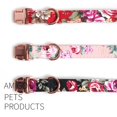 thumbnail image 4 of Girl's Dog Collar And Leash Set, Soft Adjustable Dog Collar With Detachable Flowers And Safety Clasps, 4 of 5