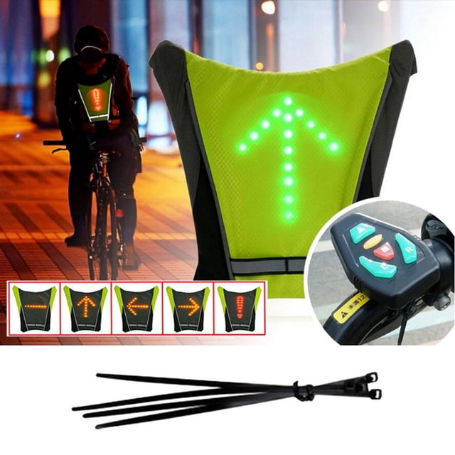 Chaleco Trasero Indicador Reflector Luz de Seguridad Señal de Bolsa , Amarillo Talla inconfundible DYNWAVEMX Chaleco reflectante de ciclismo