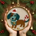 thumbnail image 5 of Christmas Coastal Dog Glass Decoration - Hanging Christmas Tree Ornament, Cute and Festive Holiday Decor, Perfect for Coastal-Themed Christmas Decorations and Dog Lovers, 3.9in/10cm, B, 5 of 6