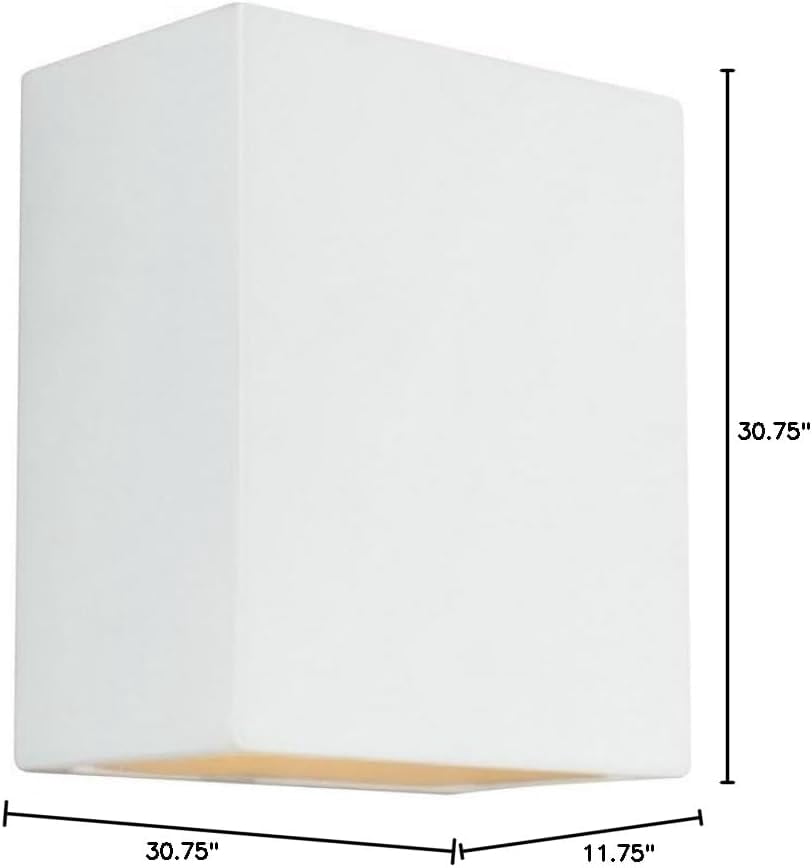 Open Box Sea Gull Lighting 8304801 Paintable Ceramic Sconces 1 Light 8" Wide Outdoor Wall Sconce