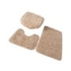 thumbnail image 5 of Juego de 3 alfombras de baño, tapete para tapa de inodoro, tapete para bañera y ducha. Marrón claro, 5 of 9
