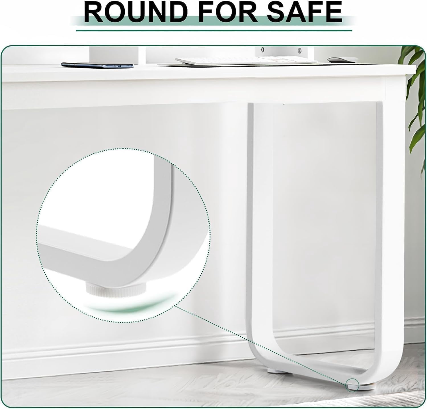 DreamCurship 55 Inch White Reversible L Shaped Desk with 3 Storage Drawers, Computer Desk with Shelves and Monitor Stand, Corner Desk for Small Spaces, White