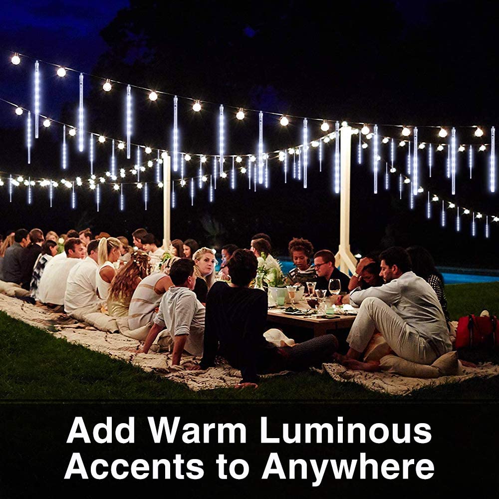 GLUAAE Meteor Shower Falling Rain Lights 360-LED photo 6