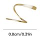 thumbnail image 3 of Fiudx Pendientes de Aro En Espiral con Diseño de Doble Torsión, Aro Pequeño para Cartílago, Moderno Diseño de Doble Perforación, Ideales para Bodas, Cumpleaños, Navidad y Cualquier Mujer. Oro Blanco, 3 of 5
