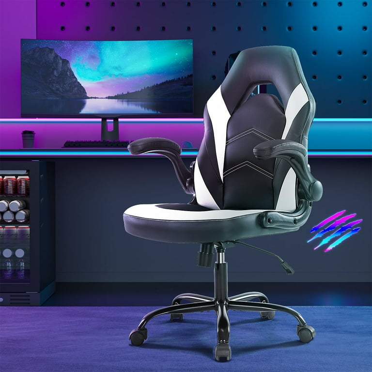 Yoyomax Ergonomic Gaming Chair High Back Computer Desk Chair with Adjustable Armrests PU Leather Walmart