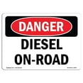 thumbnail image 1 of SignMission OS-DS-A-1218-L-2064 Signal de Danger OSHA 12 x 18 Po - Diesel sur Route, 1 of 1