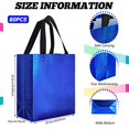 thumbnail image 4 of 0 Pcs Reusable Gift Bags Set Glossy Grocery Gift Tote with Handle for Weddg Mothers Day Sprg Event Graduation, 4 of 7