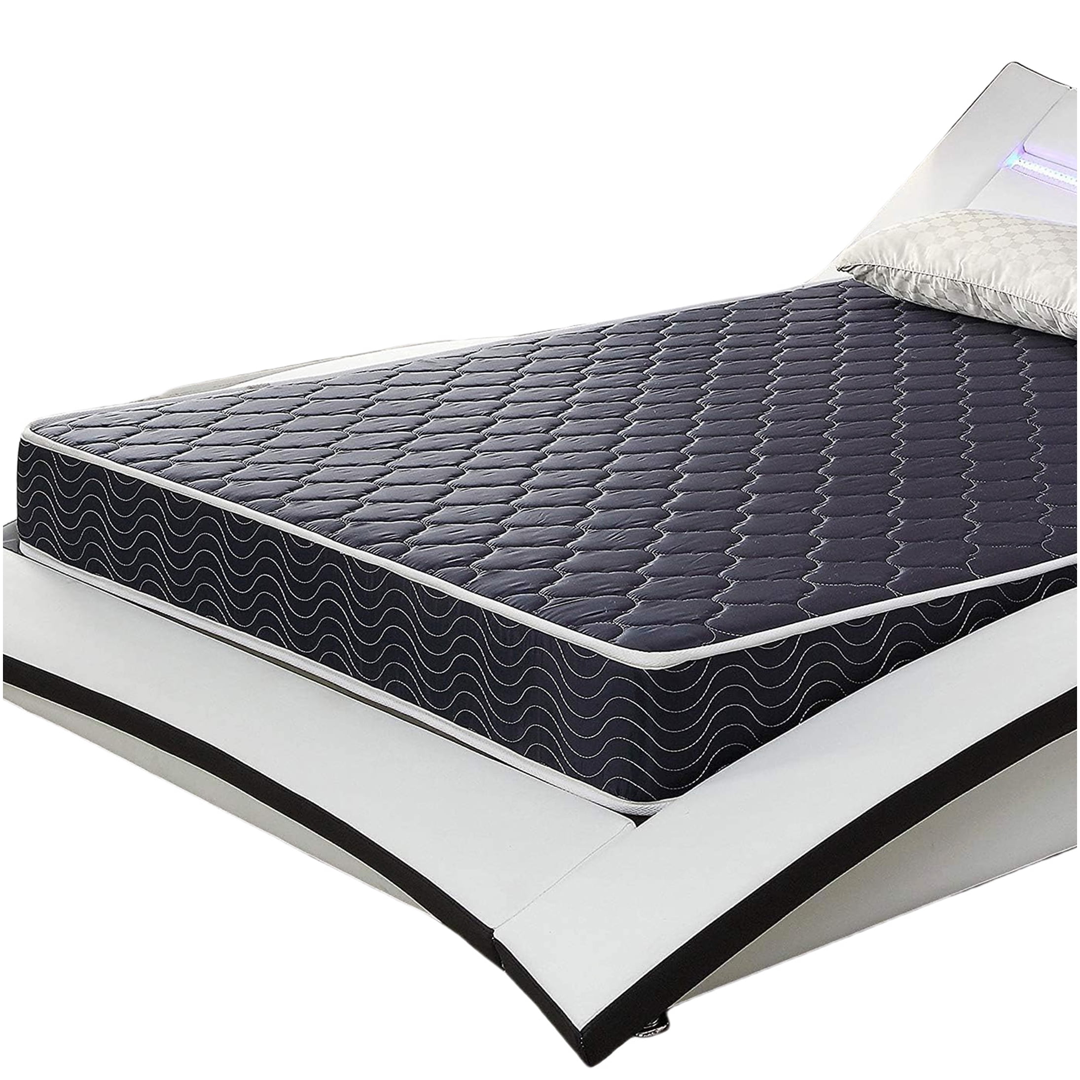 6 Inch Full Size Mattress, Waterproof & Breathable Cooling Foam Bed, High-Density Support, Navy Blue Quilted Cover, Compressed Packaging