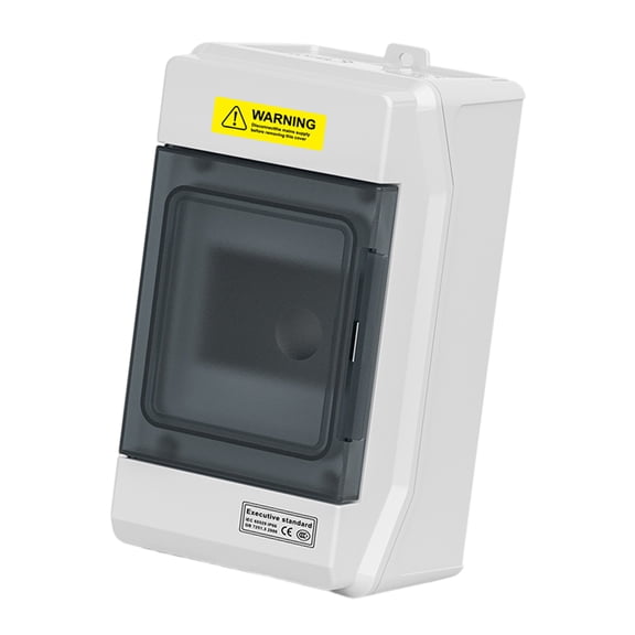 BIBABLYKE Wall Mounted Electrical Distribution Box Waterproof 5 Circuit Breaker Enclosures with Din Rail Clear Cover