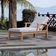thumbnail image 2 of Modway Marina Modern Wood Patio Teak Single Chaise in Natural/Gray, 2 of 8