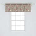 thumbnail image 2 of Ambesonne Ethnic Valance Pack of 2, Pattern of Hamsa Kabbalah, 54"X18", Dark Tan Champagne, 2 of 3