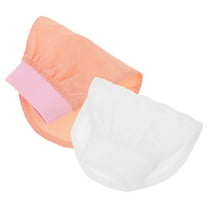 NICEXMAS 2Pcs Korean Exfoliating Mitts Scrub Gloves Faux Silk 9.5x5.9x0.08in