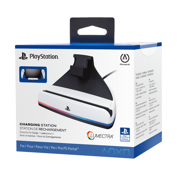 Refurbished PowerA PSPW0358-01 Charging Station for PlayStation Portal Remote Player with Lumectra