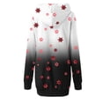 thumbnail image 4 of Women Christmas Hoodie Dress Pullover With Pocket Long Sleeve Elk Print Sweatshirt, 4 of 5