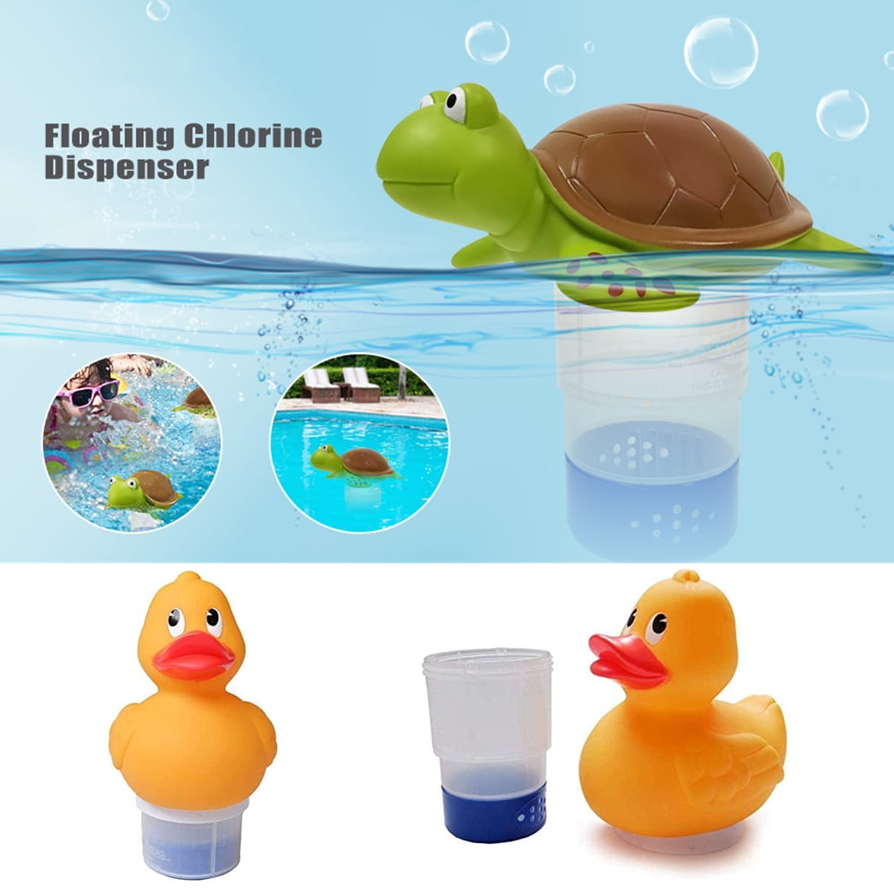 1 x Turtle Floating Pool Chemical Dispenser Holds 3" Chlorine & Bromine Tablets 