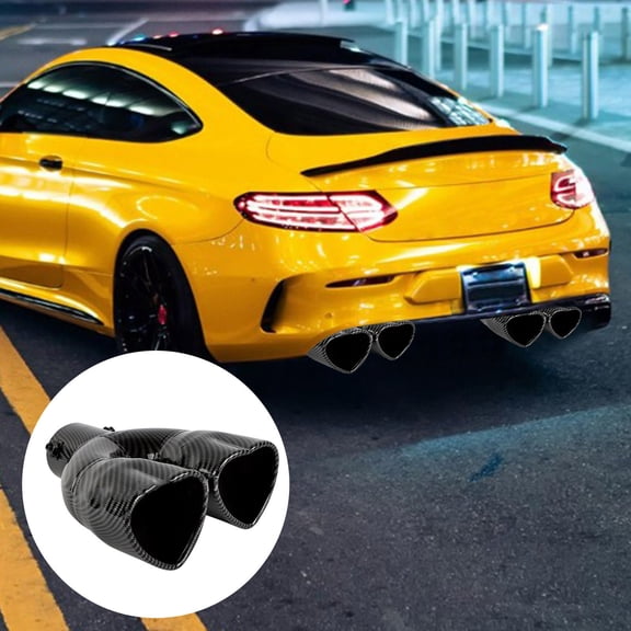 Car Heart Shaped Dual Exhaust Tip Stainless Steel Double Pipe for Enhanced Performance and Stylish Tail Upgrade