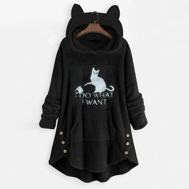 Plus size cat ear best sale hoodie