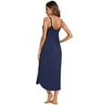 thumbnail image 5 of Nightgown Womens Sleeveless Sleepwear V Neck Racerback Sleep Dress, 5 of 6