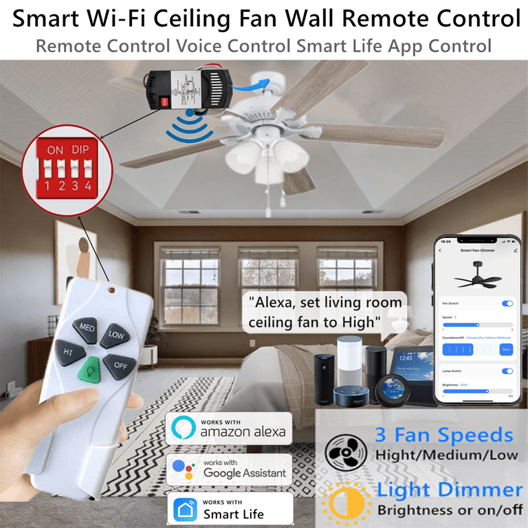 Smart Wi-Fi Ceiling Fan Remote Hub Smart Wi-Fi Ceiling Fan Remote Hub