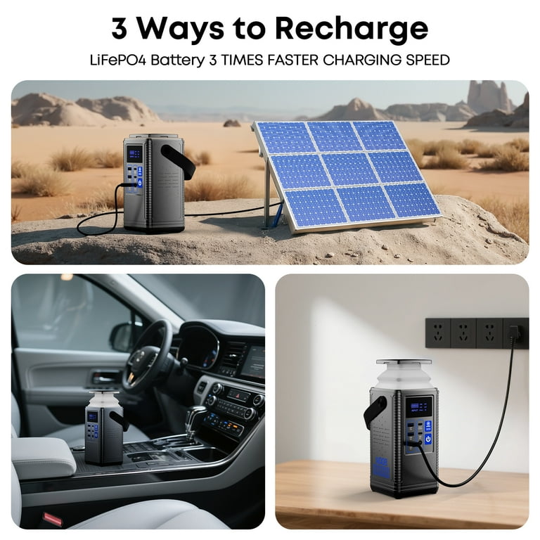 STA Portable Power Station, 256Wh 80000mAh Solar Generator