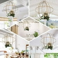 thumbnail image 5 of Efavormart 13" Gold Wrought Iron Folding Ball Floral Sphere | Geometric Hanging Vase Holder, 5 of 11