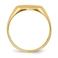 thumbnail image 2 of Solid 14k Yellow Gold 10.5x11mm Closed Back Engravable Monogram Signet Ring Band Size 5.5, 2 of 6