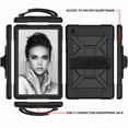 thumbnail image 3 of Dteck For Samsung Galaxy Tab A7 10.4" 2020 T500 T505 Heavy Duty Rugged 3 Layer Full Body Protection Case Kickstand with Shoulder Strap & Hand Strap, Black, 3 of 6