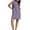 Purple, variant on OSOLU Women Solid Color Short Sleeve V-Neck Dress Large Swing Dresses Summer Casual Skirt Cute Skirts