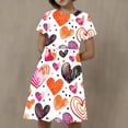 thumbnail image 2 of Hrsba Casual Dress for Girls,Toddler Kids Girls Print Short Sleeve Stretchy Dress A Line Dress,Kids Summer Dress,Multicolor ,170, 2 of 5