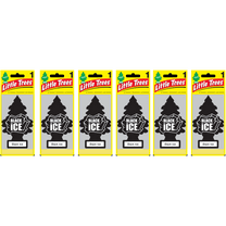 Little Trees Black Ice Scent Long Lasting Fragrance Car Air Freshener, 6 Count