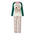 thumbnail image 2 of Elippeo Family Matching Christmas Pajamas, Baby Romper/Snowman Letter Pattern Long Sleeve Tops and Elk Santa Print Pants Sleepwear Set, 2 of 10
