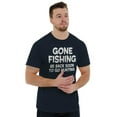 thumbnail image 5 of Funny Dad Gone Fishing Hunting Season Men's Graphic T Shirt Tees Brisco Brands M, 5 of 5