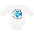 thumbnail image 3 of Inktastic Daddy's Fishing Buddy with Cute Blue Fish Boys or Girls Long Sleeve Baby Bodysuit, 3 of 5