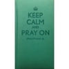 DaySpring Keep Calm and Pray On Leather Journal, Teal